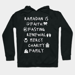 RAMADAN IS faith, fasting, charity, family Hoodie